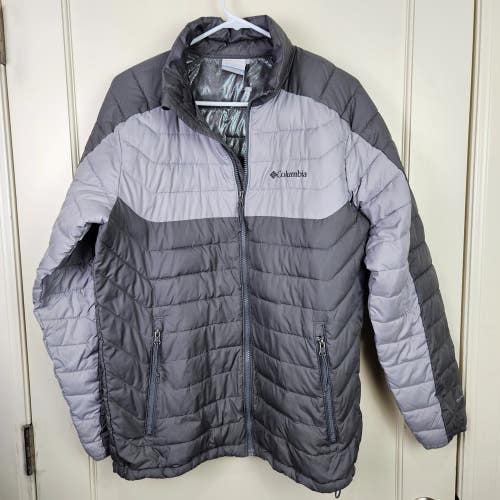 Columbia Omni-Heat Puffer Full Zip Jacket Gray Mens Size: S