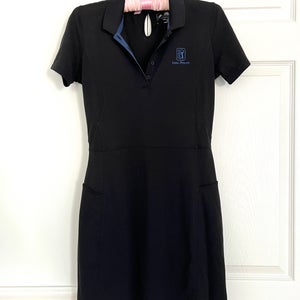 Adidas Golf Black polo Dress Logo Stretchy Capsule Short Sleeve Lined Waist 28"