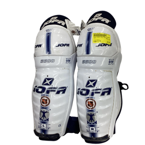Used Jofa 5500 Intermediate Shin Guards White 12" 11613-S000163105