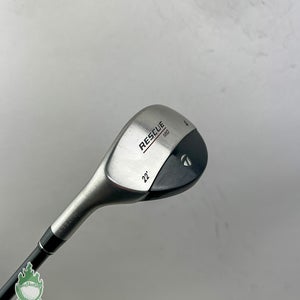 Used Left Hand TaylorMade Rescue Mid 4 Hybrid 22* Stiff Graphite Golf Club