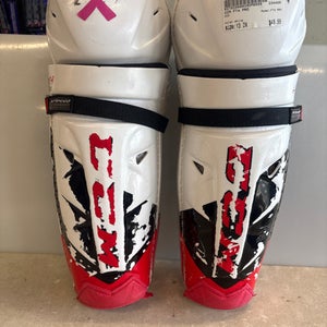 Used CCM FT4 PRO Intermediate Shin Guards White 13" 11858-S000077001