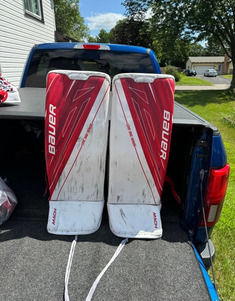 Medium  Bauer MACH Goalie Leg Pads Pro Stock (Used)