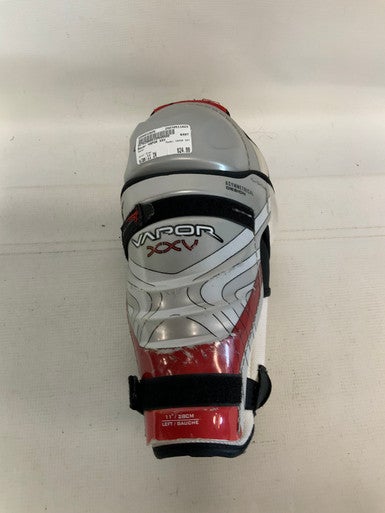 Used Bauer VAPOR XXV Junior Shin Guards Grey 11" 11823-S000032600
