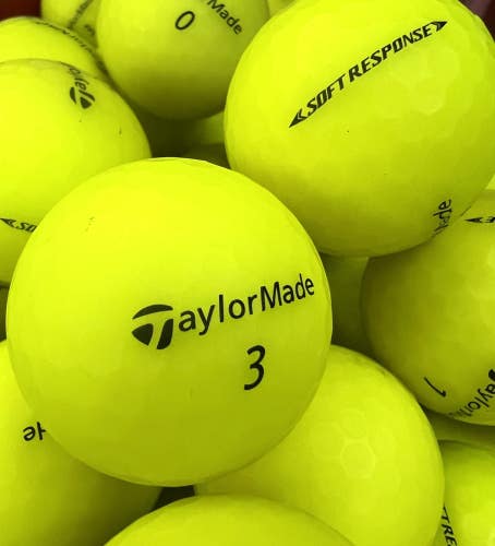 4 Dozen Premium AAA Yellow Matte Finish TaylorMade Soft Response Used Golf Balls
