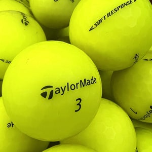50 Premium AAA Yellow Matte Finish TaylorMade Soft Response Used Golf Balls