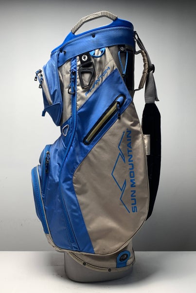 Sun Mountain Phantom Cart Bag Blue Gray 15-Way Divide Single Strap Golf Bag
