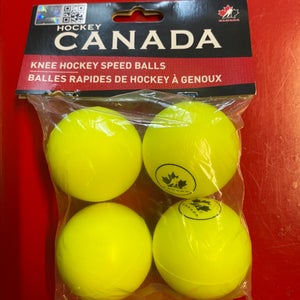 New Hockey Canada Knee Hockey Speed Balls 4-Pack [HC-KHB5010PU-4PK]