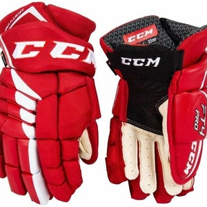 New Red CCM JetSpeed FT4 Pro Senior Gloves 15"