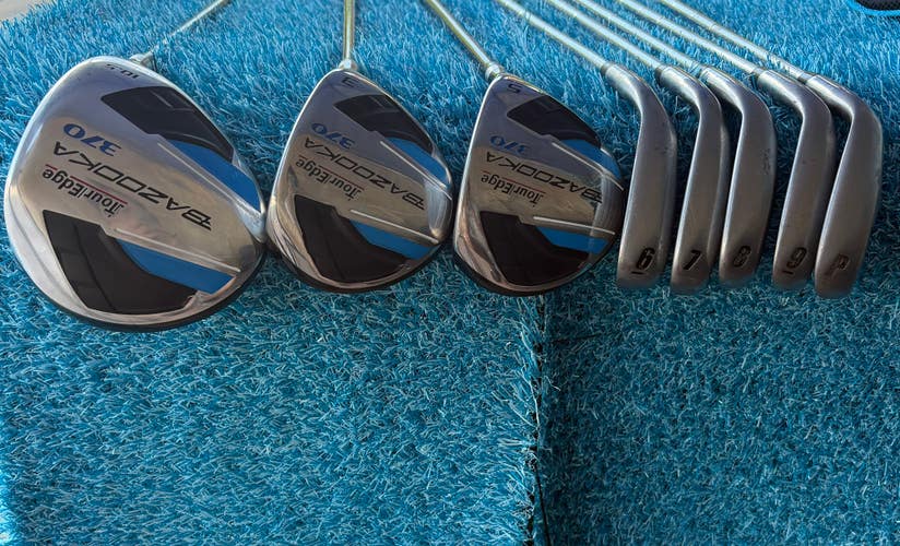 Men's Tour Edge Bazooka 370 Club Set (8 Pieces) RH | Bazooka Uniflex Shaft (Used)