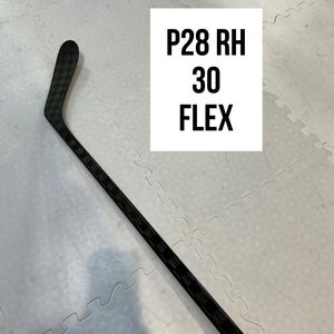 Junior(1x)Right P28 30 Flex 55” PROBLACKSTOCK Pro Black Out Unbranded Pro Stock Nexus Hockey Sticks