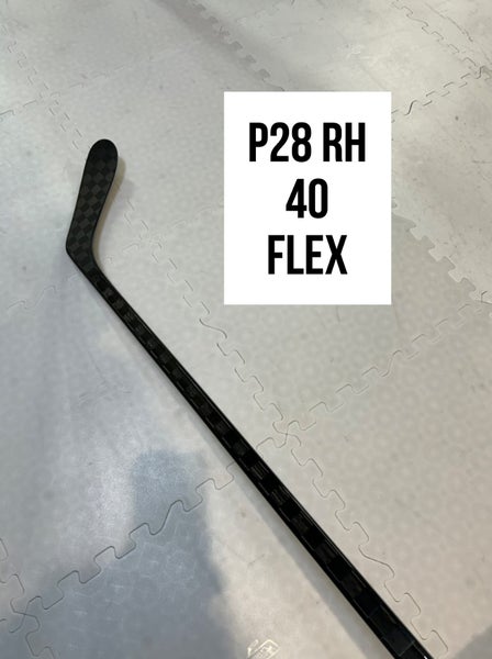 Junior(1x)Right P28 40 Flex 57” ProBlackStock™ Unbranded Blackouts Pro Stock Nexus Hockey Sticks