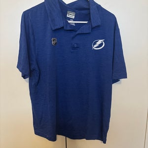 Tampa Bay Lightning Blue Large Men's  Shirt (Used)