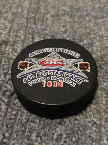 1993 44th Annual NHL All Star Game Hockey Puck
