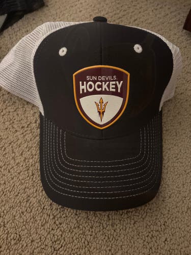 Arizona State Hockey Gray Men's One Size Fits All Hat (New)