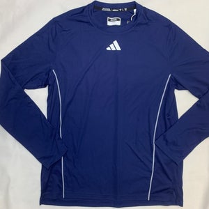 Adidas Utility Long Sleeve Shirt Men's M Navy Blue Training Tee Shirt JF1544