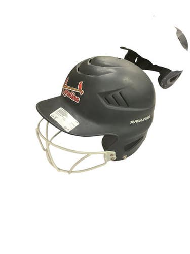 Used Rawlings 6 1/2 - 7 1/2 Batting Helmet w/Mask Black SM 11347-S000250616