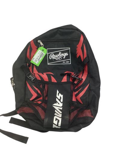 Used Rawlings 2 BAT BACK PACK BB/SB Player Backpack Black 11347-S000250611