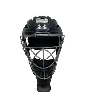 Used Under Armour CATCHERS MASK Catchers Helmet w/Mask Navy Blue LG 11347-S000250665