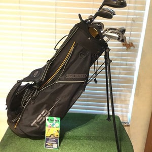 USKG Left Handed Jr. TS3 V5 Full Set (D, 3W, 4H, 5-PW-SW) TS/63 & Stand Bag READ