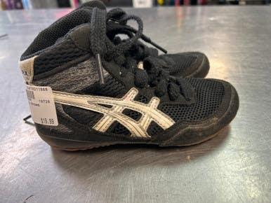 Used Asics Wrestling Shoes Black Youth 11.0 11868-S000063738