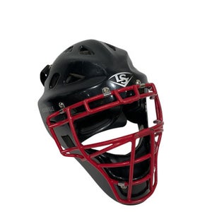 Used Louisville Slugger CATCHERS GEAR Catchers Helmet w/Mask Red One Size 11847-S000027418