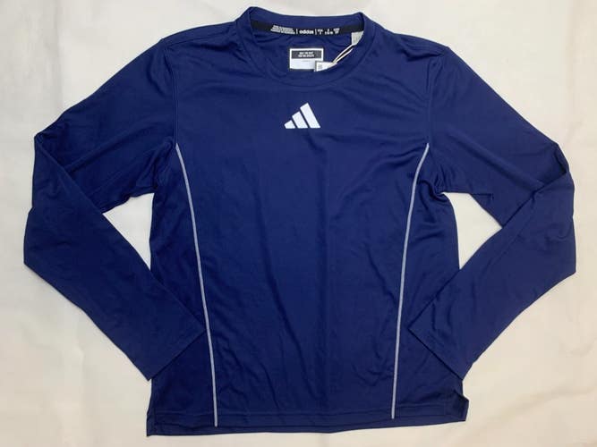 Adidas Utility LS Shirt Women's S Navy Blue Long Sleeve Tee Training Soccer