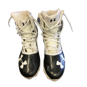 Used Under Armour 3021197-003 Adult FB Cleats Black And White Senior 12 11730-S000065665
