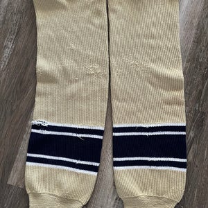 Notre Dame Gold Knit Hockey Socks