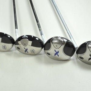 Callaway X 2006 13* and 5-19* Fairway Woods, 3 and 4 Hybrids Set Stiff # 198079