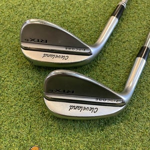 Used LH Cleveland RTX 6 Zipcore Wedge Set 50*, 54* Dynamic Gold Tour Issue Steel