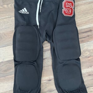 Adidas Football Practice Pants Black NC State Logo Large w Pads
