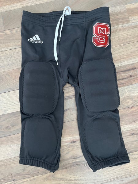 Adidas Football Practice Pants Black NC State Logo Large w Pads