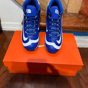 Blue Kid's Youth Size M 4.5 (W 5.5) Nike Low Top Huarache Molded Cleats (New)