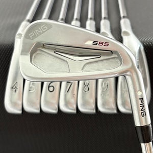 PING S55 IRON SET 3-W WHITE DOT
