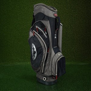 SUN MOUNTAIN S-1 CART BAG 14 WAY DIVIDERS GOLF BAG + PUTTER WELL BLACK / GRAY