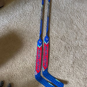1 New + 1 Like New Senior Bauer Supreme Shadow Regular Goalie Stick 25" Paddle  (New)