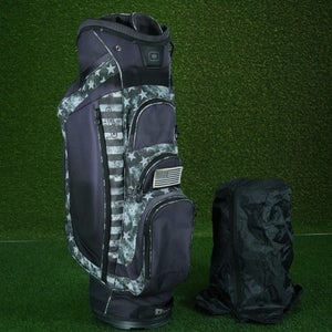 OGIO USA STARS & STRIPES CART BAG 14 WAY GOLF BAG PUTTER WELL GRAY AMERICAN FLAG