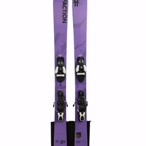 Faction Agent 2X Used 2024 Skis (155cm) with Atomic/Salomon Strive 11 Bindings