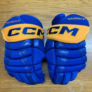 CCM HG90PR Pro Stock Hockey Gloves 14" St Louis Blues Reverse Retro Tarasenko