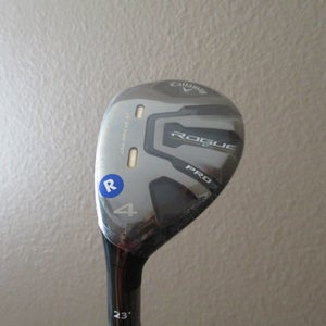 NEW MEN'S LEFT HAND CALLAWAY ROGUE ST PRO 23* #4 HYBRID TENSEI WHITE REGULAR FLEX + HEAD COVER