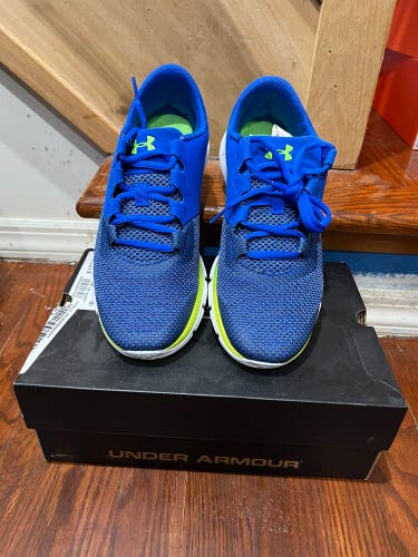 Blue Unisex Youth Size M 7.0 (W 8.0) Under Armour Shoes (New)