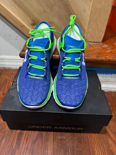 Blue Unisex Youth Size M 7.0 (W 8.0) Under Armour Shoes (New)