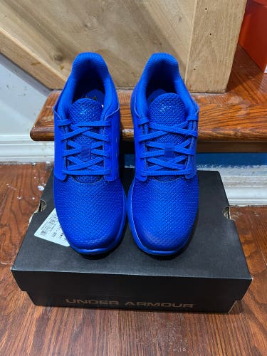 Blue Unisex Youth Size M 4.5 (W 5.5) Under Armour Shoes (New)