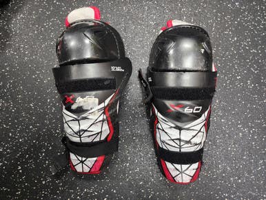 Used Bauer VAPOR X60 Junior Shin Guards Black 10" 11849-S000027533