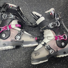 Used Dalbello KYRA 85 Womens DH Ski Boot Green And Chrome 225 MP - J04.5 - W5.5 11849-S000027611