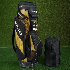 OGIO STINGER SKV CART BAG 10-WAY DIVIDERS GOLF BAG, YELLOW / BLACK ~ EXCELLENT!!