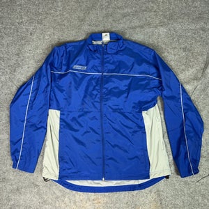 Bauer Jacket Mens Large Blue Gray Full Zip Nylon Hockey Softshell Coat Sports