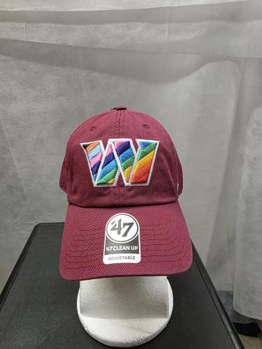 NWS Washington Commanders LGBTQ '47 Clean Up Strapback Hat NFL