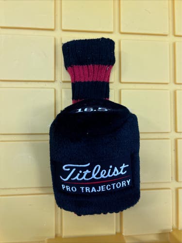 Vintage Titleist Pro Trajectory 16 .5* Plush Fairway Wood Golf Head Cover Red