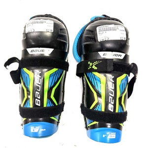 Used Bauer X Youth Shin Guards Black 8" 11860-S000293662